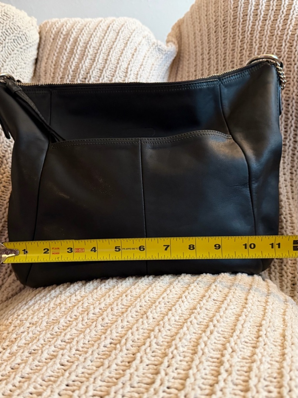 Coach Madison Maggie Leather Hobo 12684 Black Shoulder Bag Y2K EUC - Picture 6 of 13